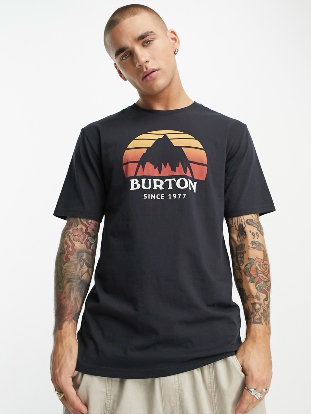 NEW Burton Men’s L Snow Underhill Black Short Sleeve Graphic Tee